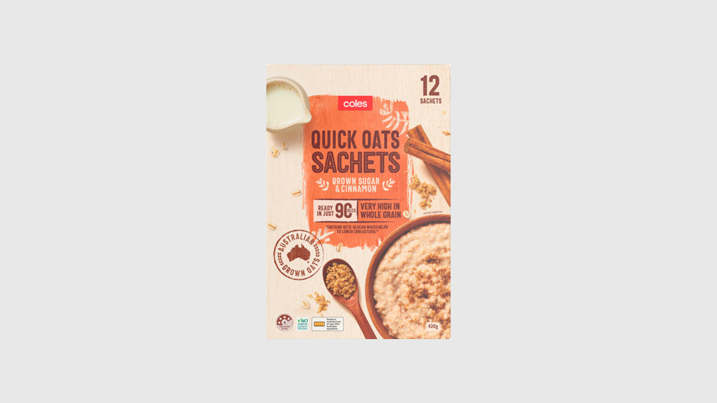 Coles Quick Oats Sachets Honey Flavoured Review Breakfast cereals