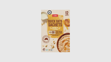 Coles Quick Oats Sachets Honey Flavoured