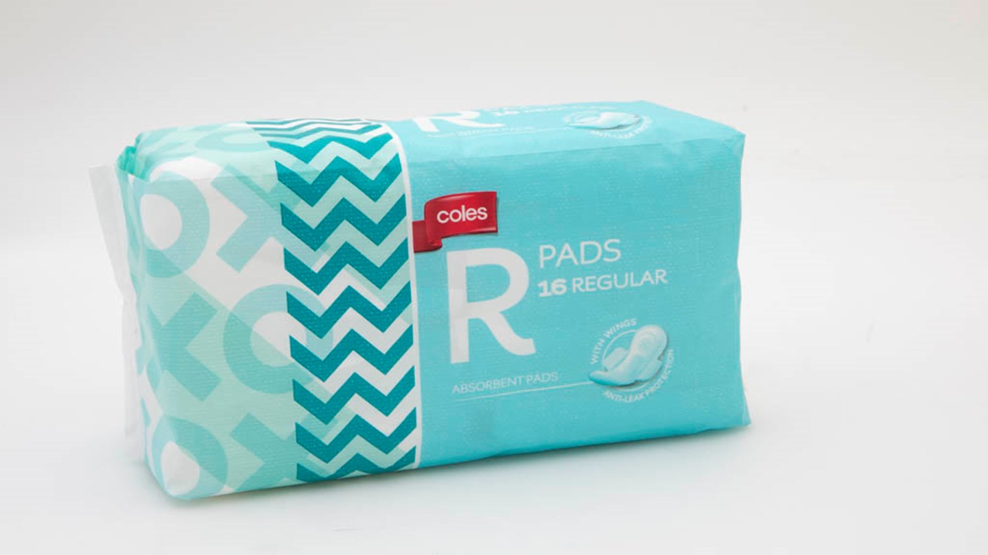 Coles Super pads Review Sanitary pad CHOICE