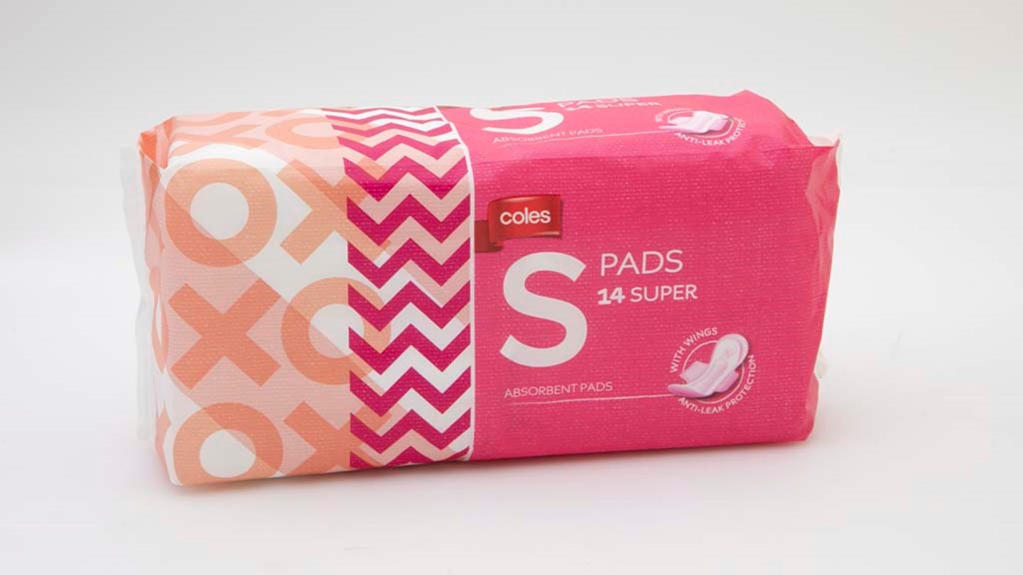 Coles Ultra thin night pads Review Sanitary pad CHOICE