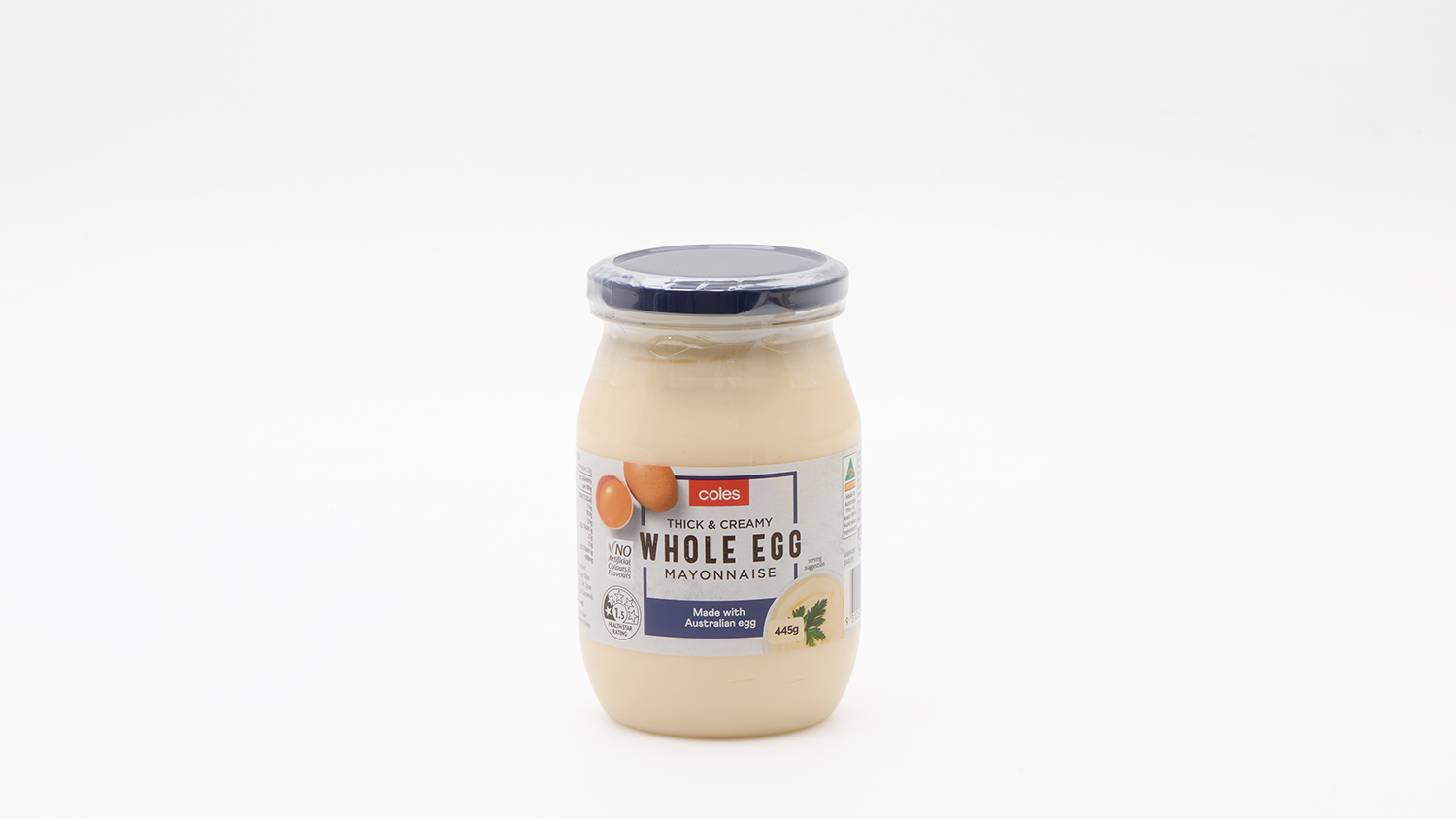 Coles  Thick & Creamy Whole Egg Mayonnaise 445g