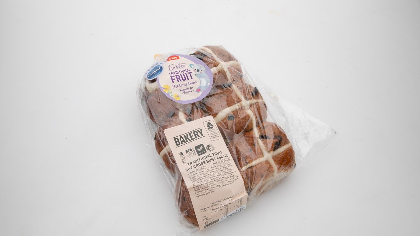 Calories In Coles Traditional Mini Fruit Hot Cross Buns – XXWHGF