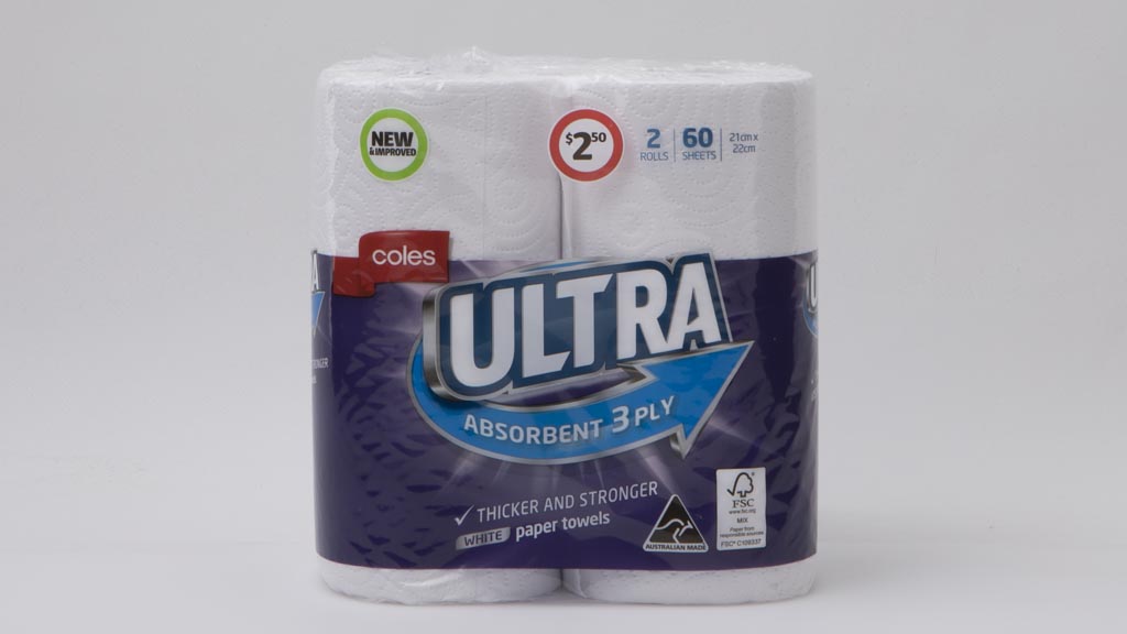Coles Ultra Absorbent Paper Towels Review Paper towel CHOICE