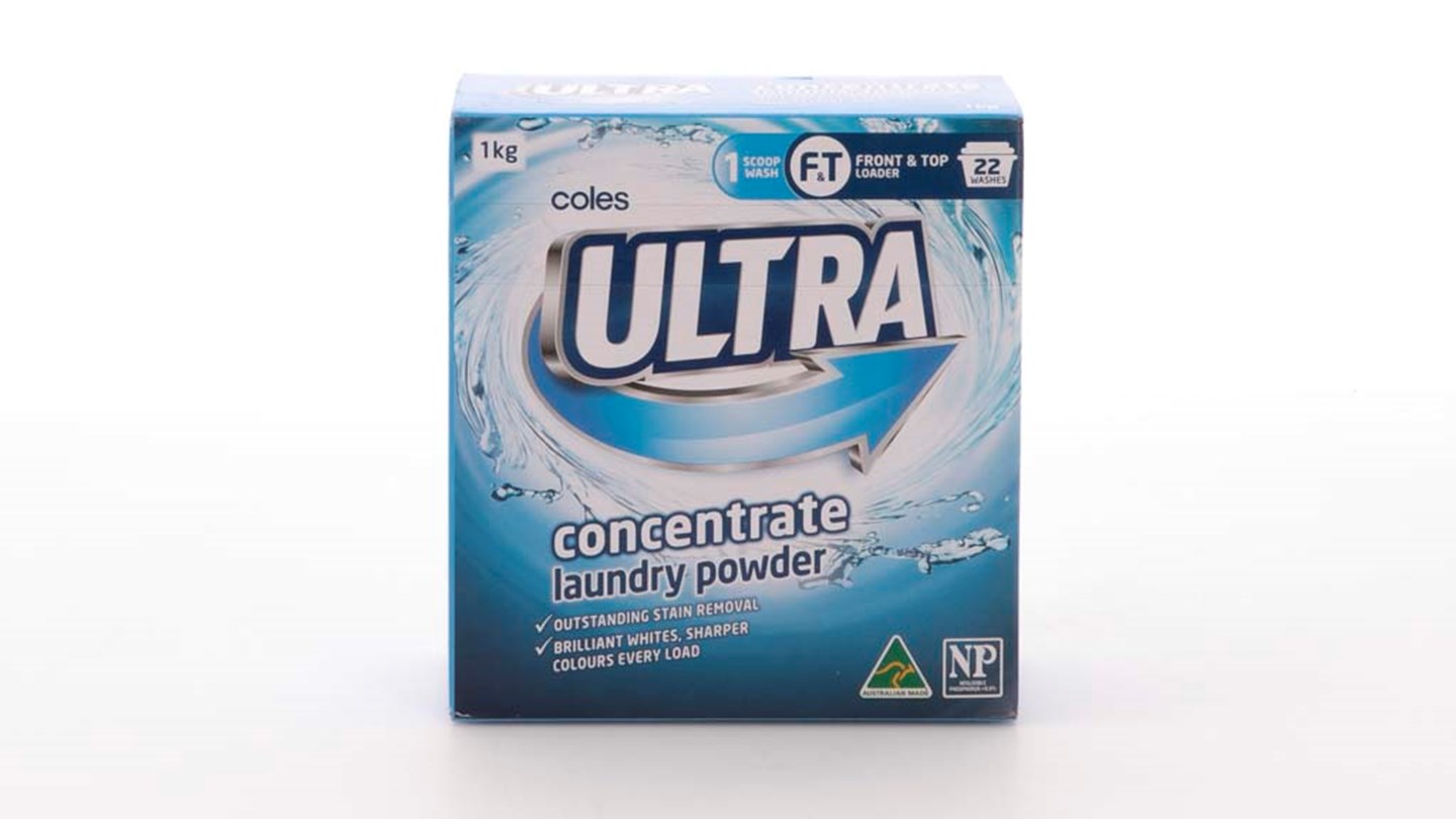 Coles Ultra Concentrate Sensitive Laundry Powder Front Review Laundry