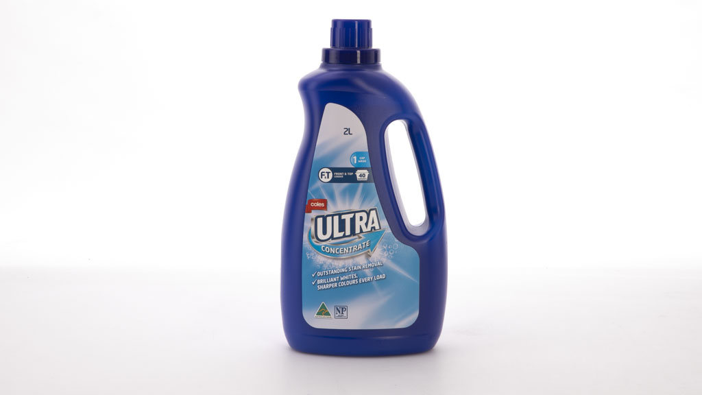 Coles Ultra Concentrate Front Review Laundry detergent CHOICE