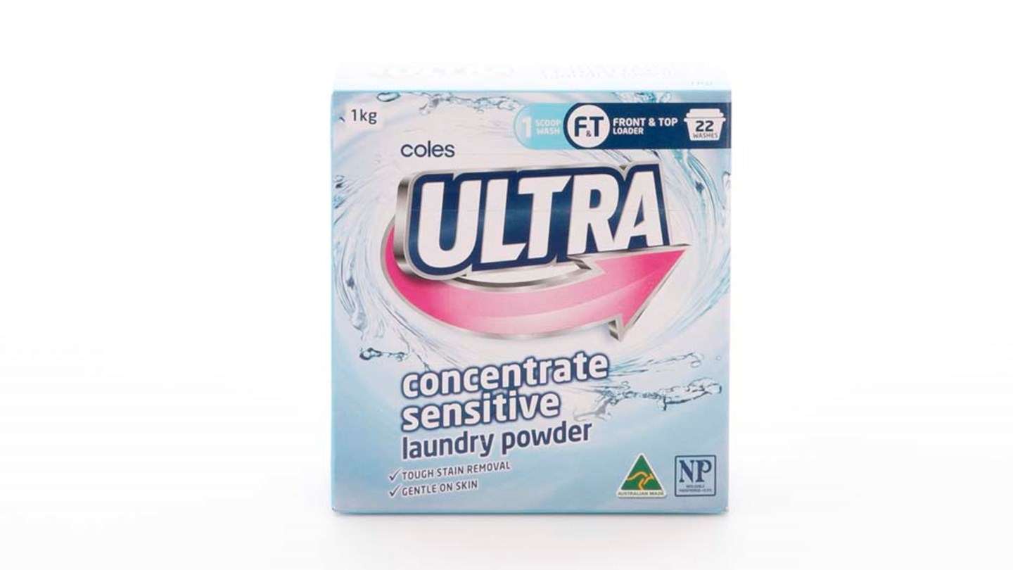 Coles Ultra Concentrate Laundry Powder Front Review Laundry detergent