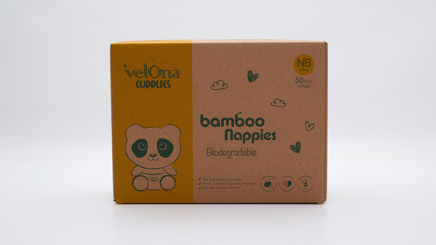 Cuddlies Bamboo Eco Nappies Size NB Newborn
