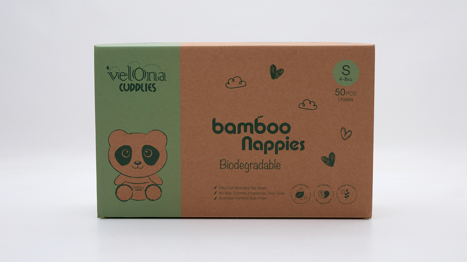 Cuddlies Bamboo Eco Nappies Size S Small Infant
