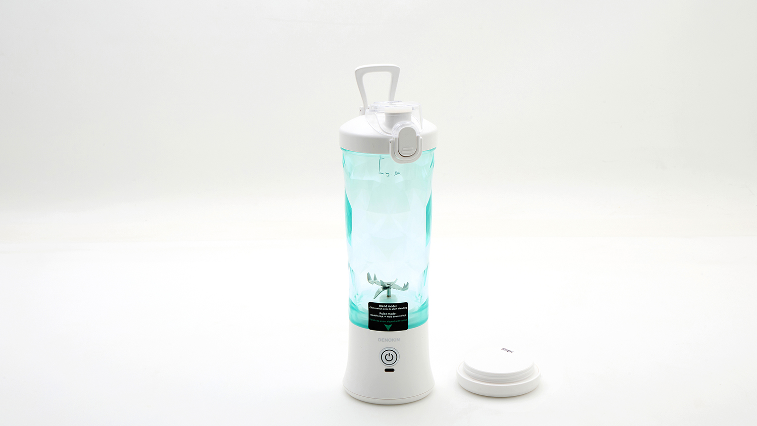 Denokin Portable Blender, 600ml Personal Size Blender for Shakes and Smoothies