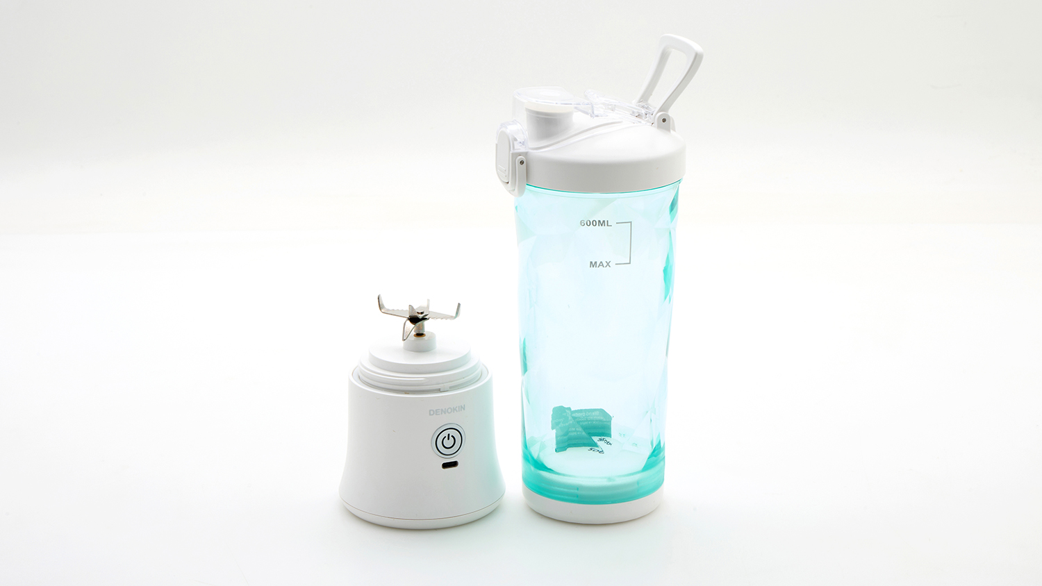 Denokin Portable Blender, 600ml Personal Size Blender for Shakes and Smoothies