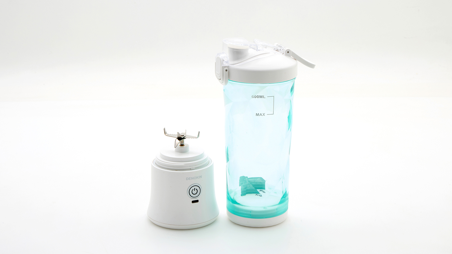 Denokin Portable Blender, 600ml Personal Size Blender for Shakes and Smoothies