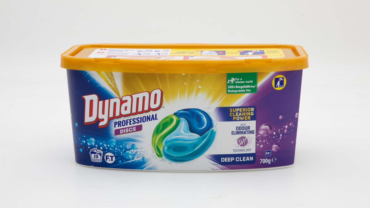 Dynamo Professional Discs With Odour Eliminating Technology 28 Capsules 700g Top Loader carousel image
