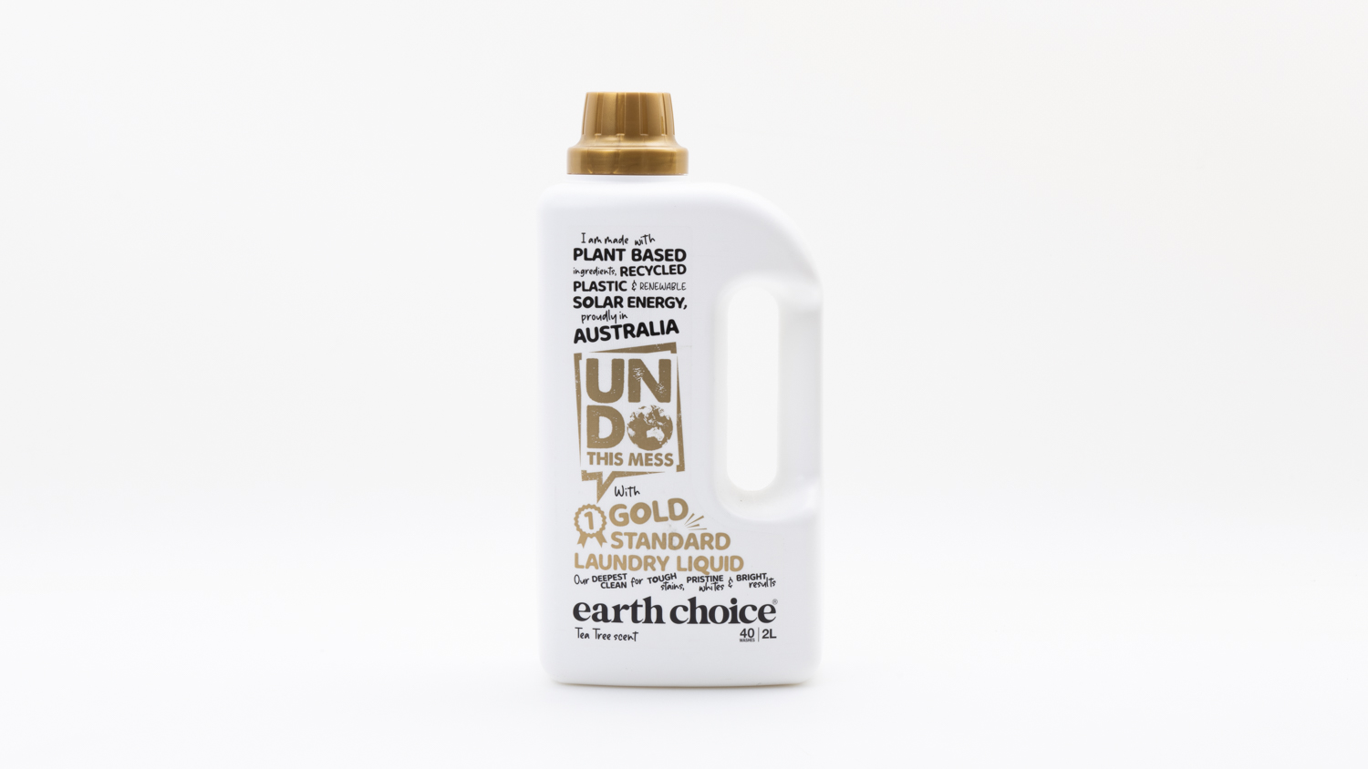 Earth Choice Undo This Mess with Gold Standard Laundry Liquid Front Loader