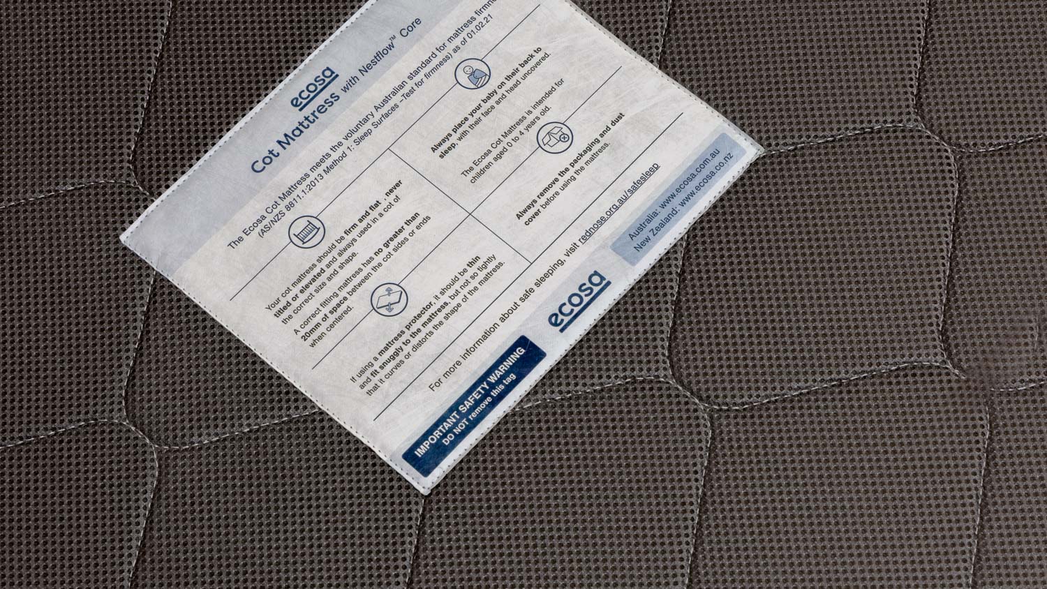 Ecosa Cot Mattress with Nestflow Core