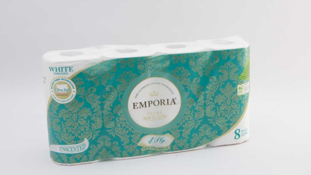 Emporia Ultra Soft & Silky Toilet Tissue White Embossed Unscented