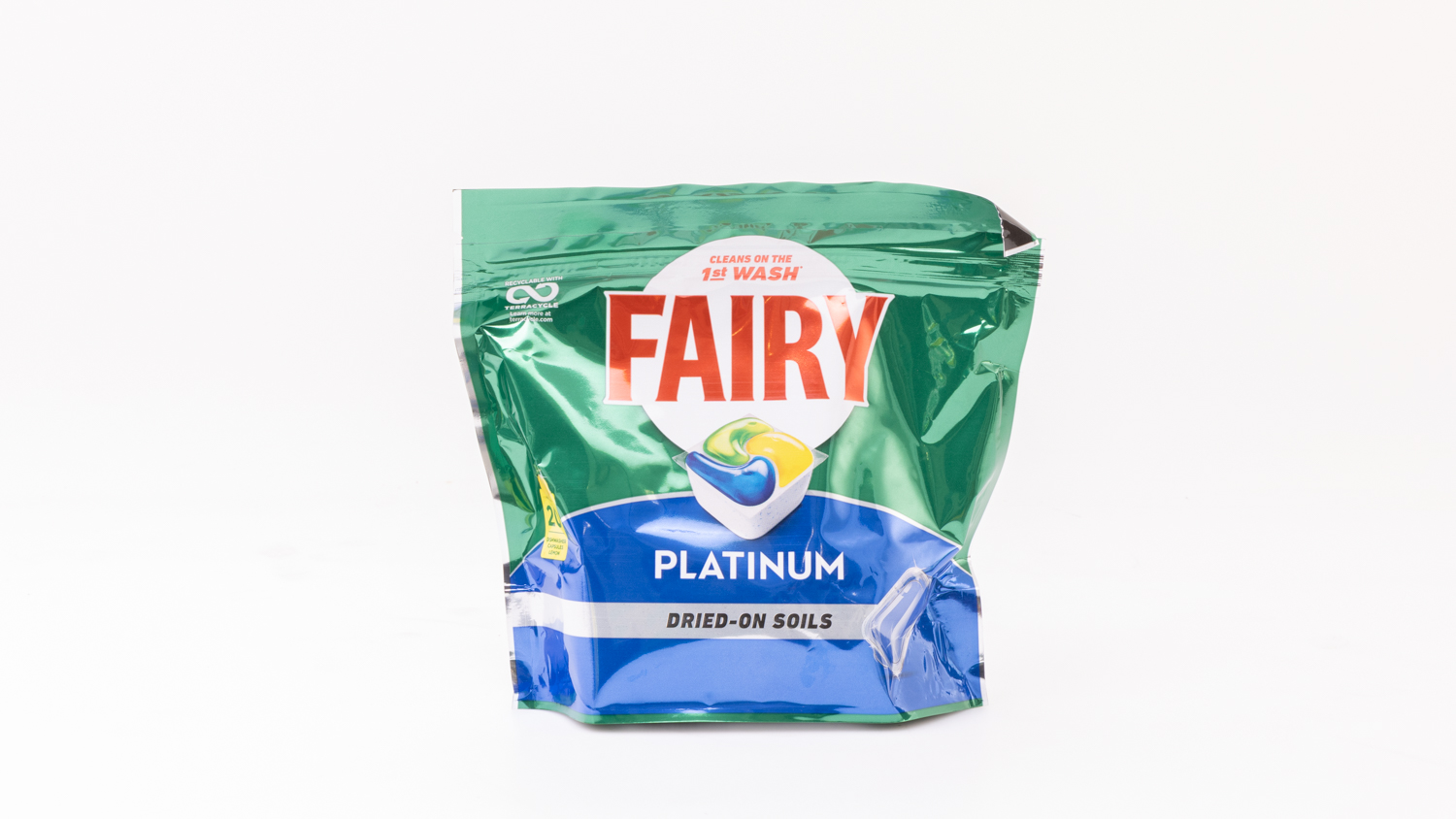 Fairy Platinum Dried-On Soils Dishwasher Capsules Lemon carousel image