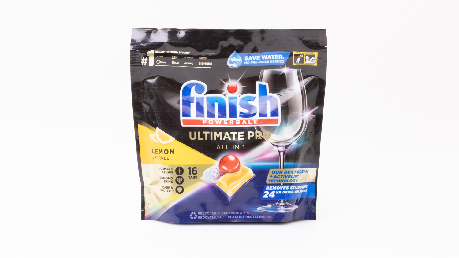 Finish Powerball Ultimate Plus All in 1 Dishwasher Capsules Lemon