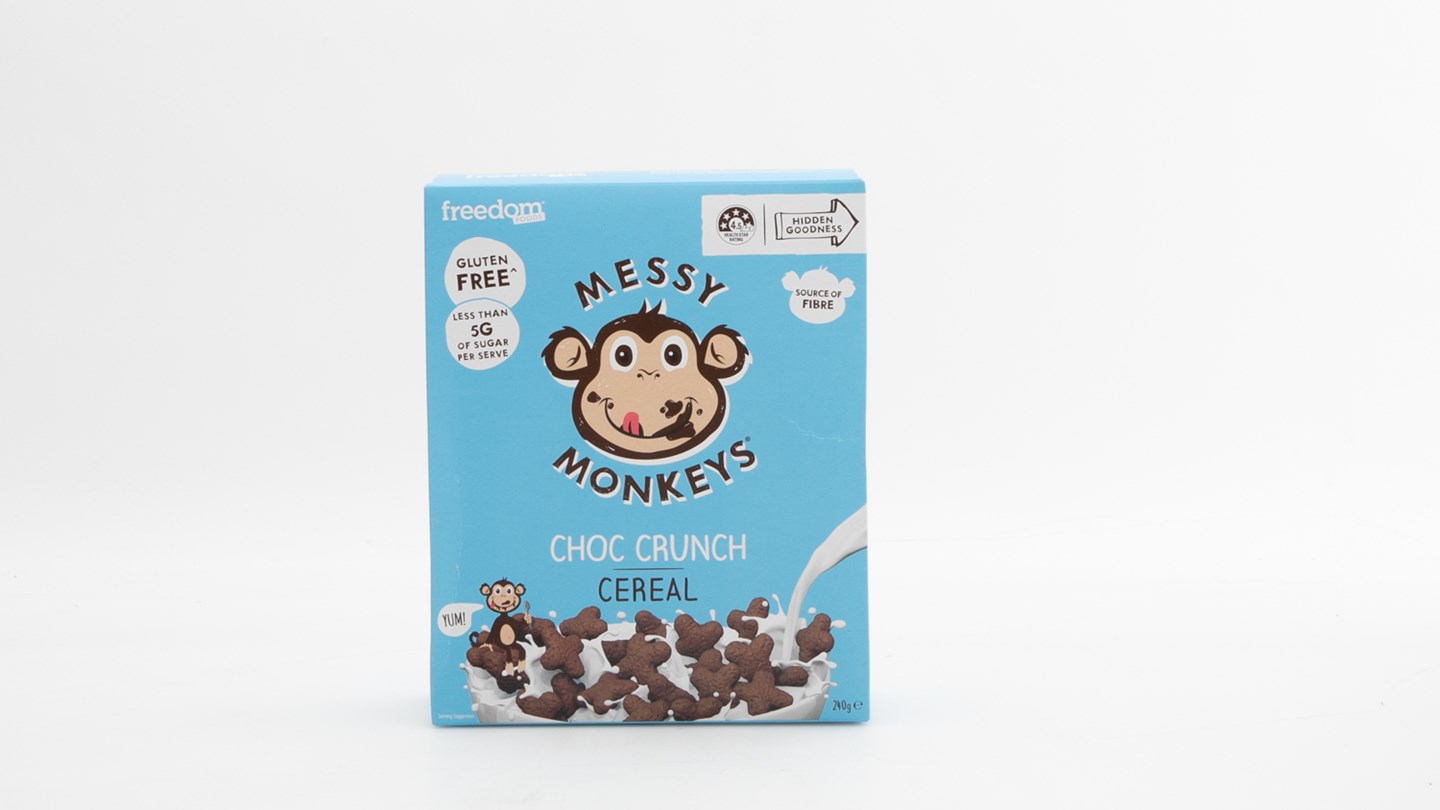 Freedom Foods Messy Monkeys Pancake Stack Cereal Review Breakfast cereals comparison CHOICE