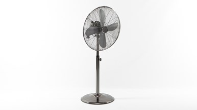 Goldair 45cm Black Chrome Pedestal Fan GCPF265