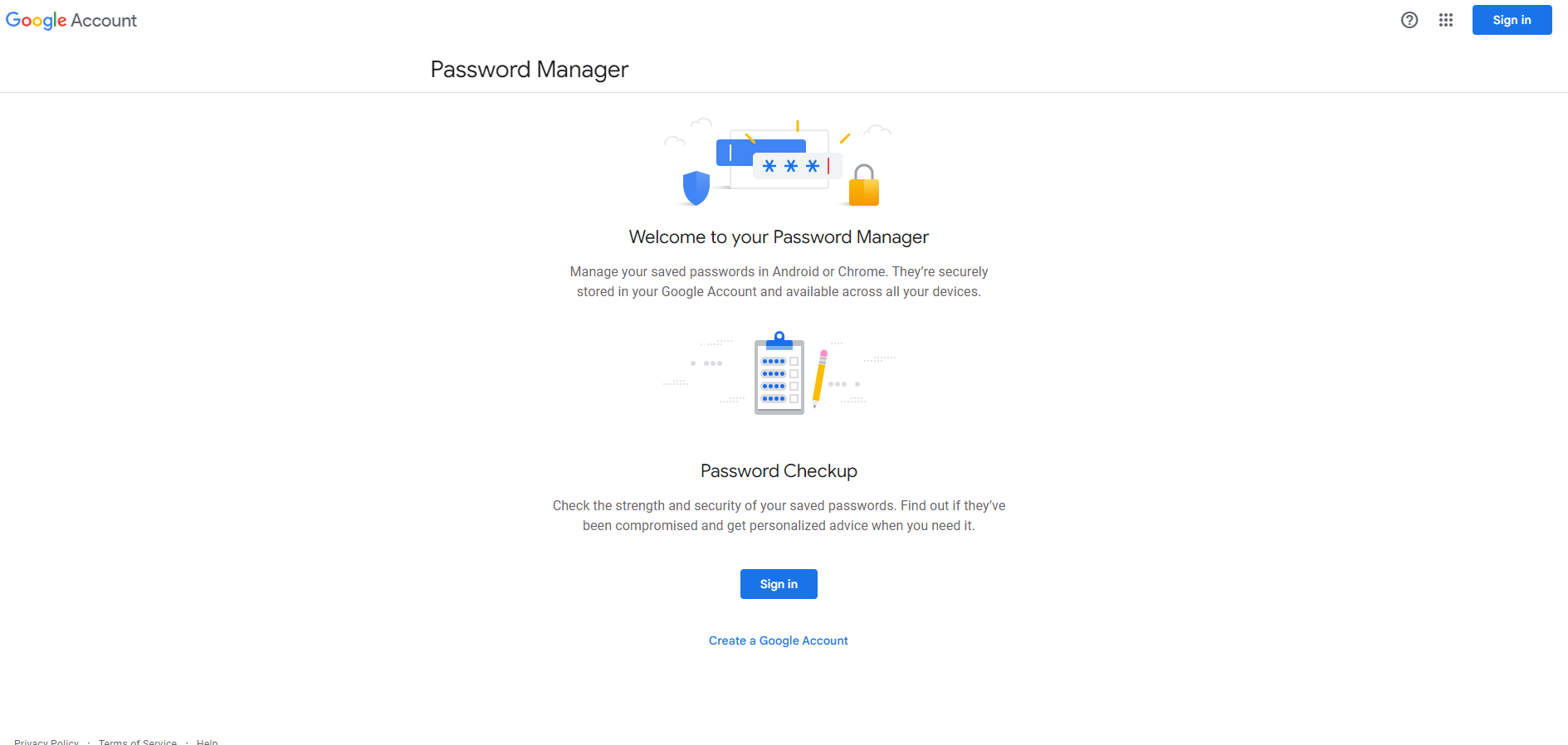 Google Password Manager carousel image