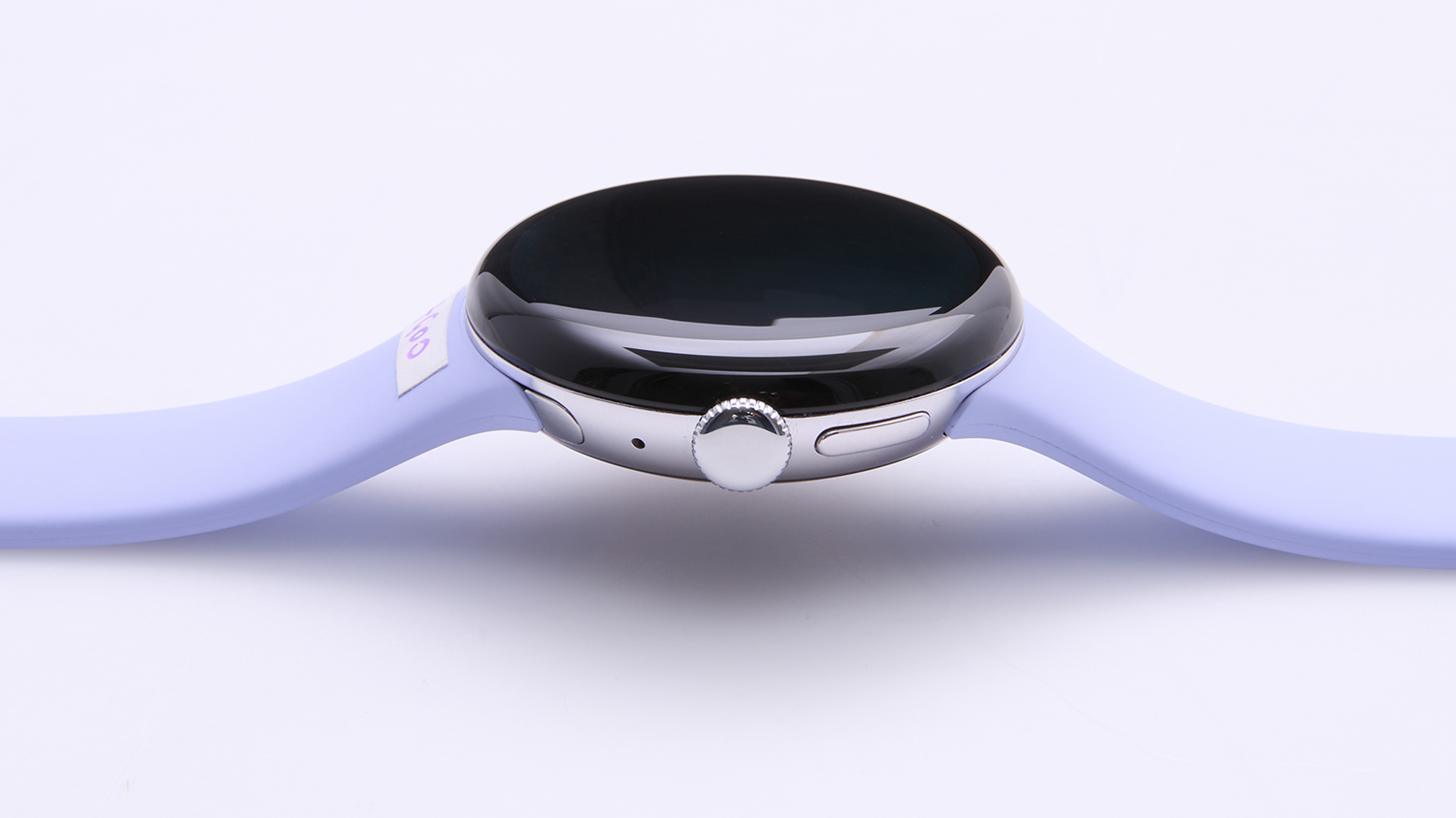 Google Pixel Watch 4 41mm Wi-Fi Polished Silver Aluminum Case, Iris Active Band