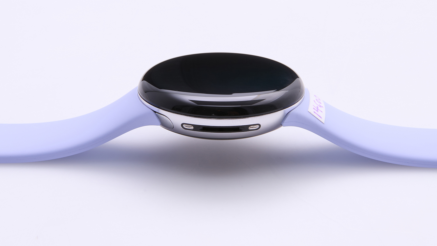 Google Pixel Watch 4 41mm Wi-Fi Polished Silver Aluminum Case, Iris Active Band