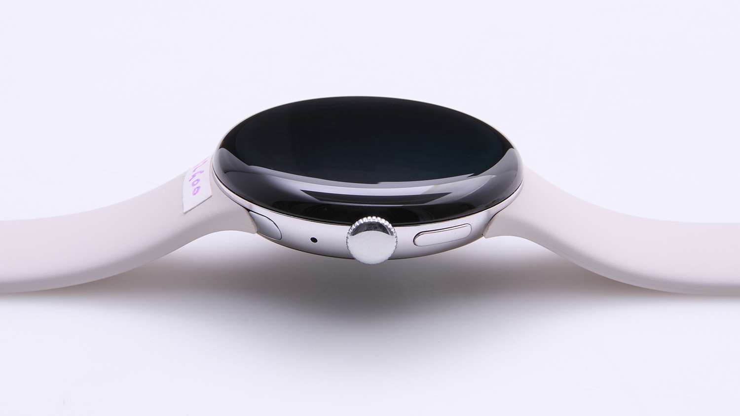 Google Pixel Watch 4 45mm LTE Polished Silver Aluminum Case, Porcelain Active band