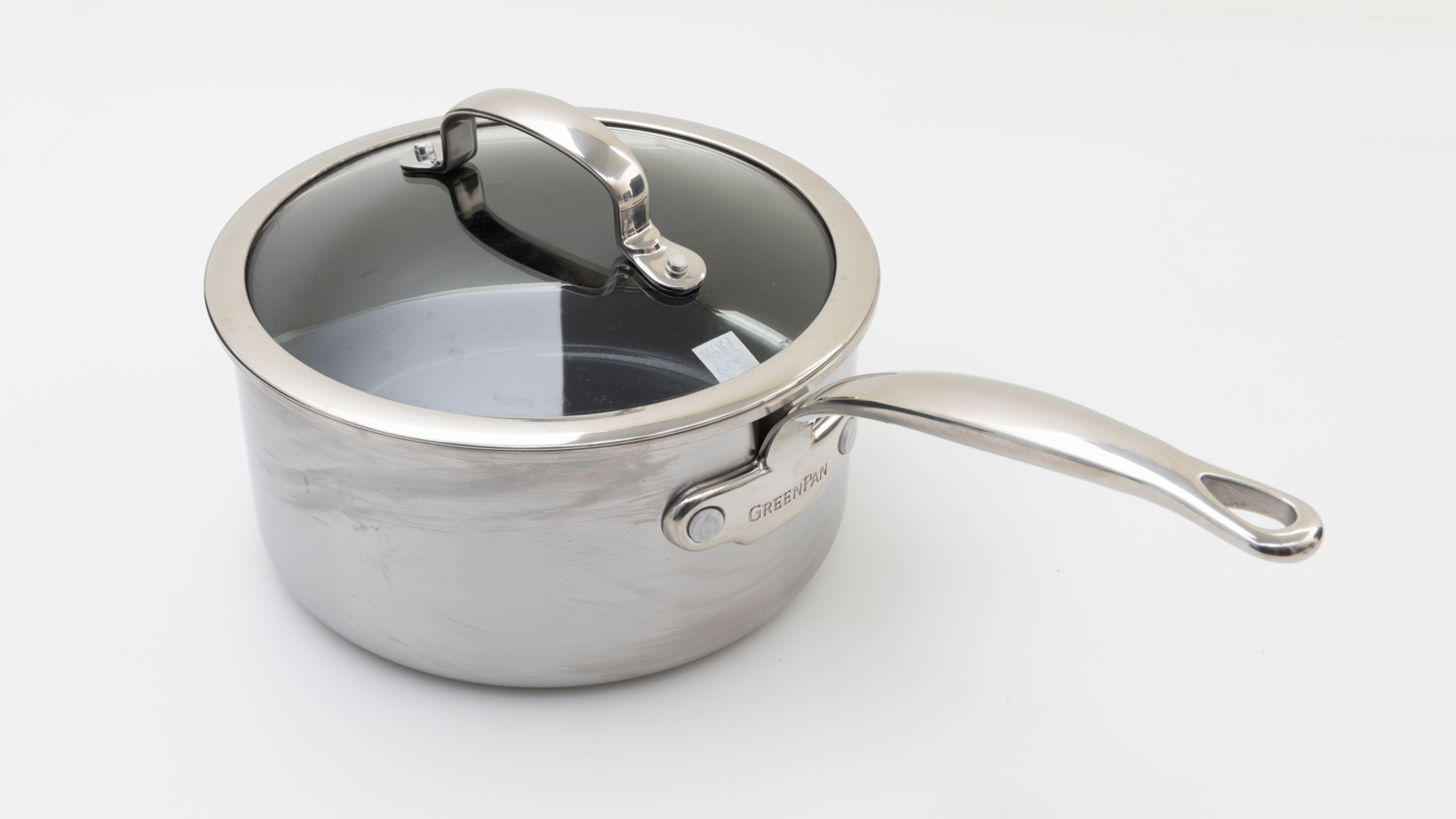 Green Pan Premiere Saucepan with Lid, Stainless Steel 20cm carousel image
