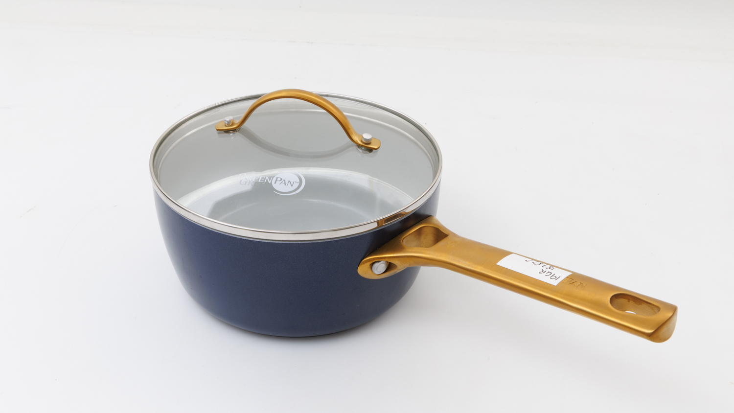 Greenpan Padova Saucepan With Lid, Dark Blue - 18cm