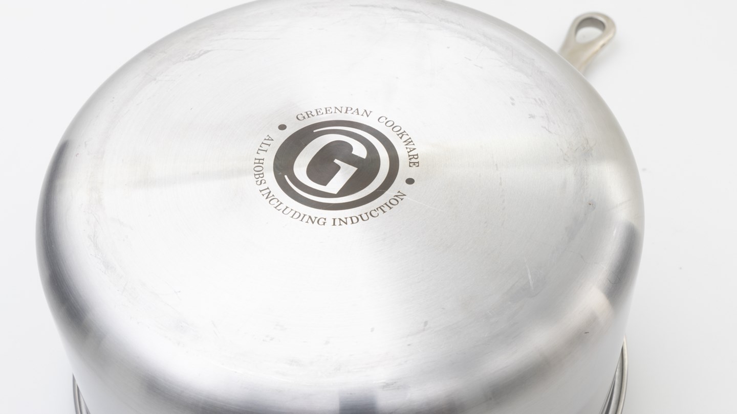 Greenpan Premiere Saucepan with Lid, Stainless Steel 20cm