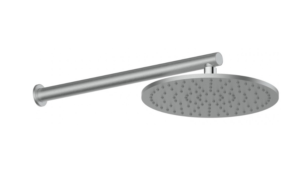 Greens Textura Overhead Wall Shower Brushed Stainless 1830013