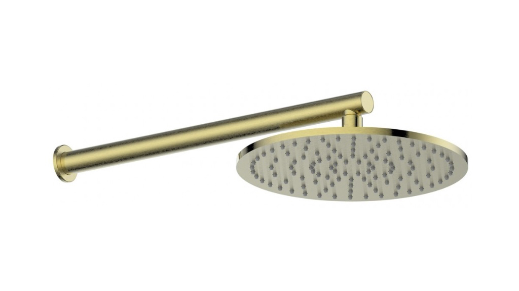 Greens Textura Overhead Wall ShowerBrushed Brass 1830016