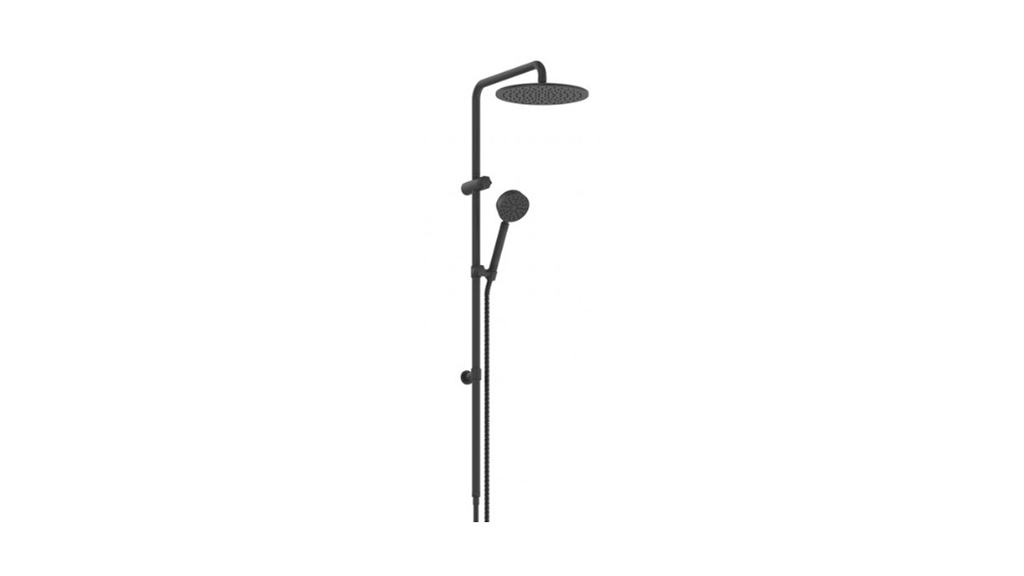 Greens Textura Twin Shower Rail Matte Black 183907