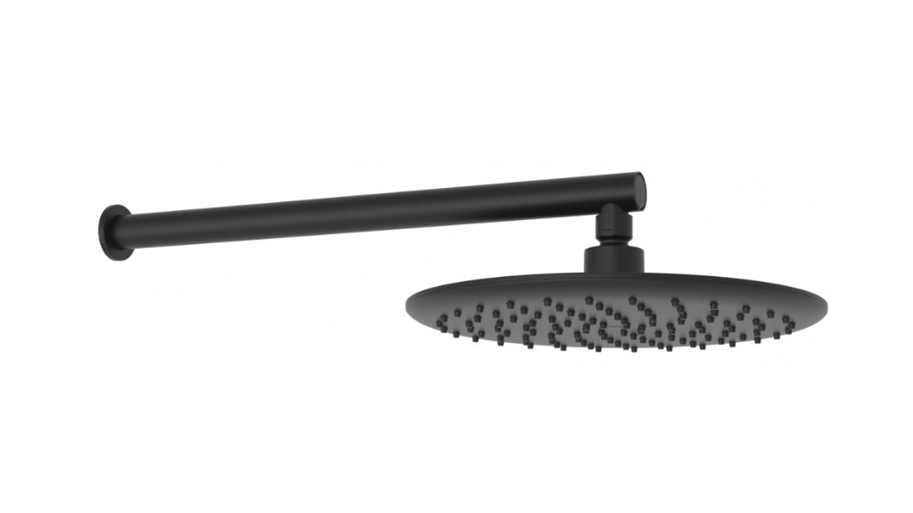 Greens Tundra Overhead Wall Shower Matte Black 2262007