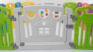 Gupamiga Safety Playpen 14 Panels Multiple Classic PLP-14WL004-15