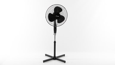 Heller 40cm Black Pedestal Fan with Remote Control HF40BRG