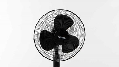 Heller 40cm Black Pedestal Fan with Remote Control HF40BRG