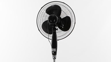 Heller 40cm Black Pedestal Fan with Remote Control HF40BRG