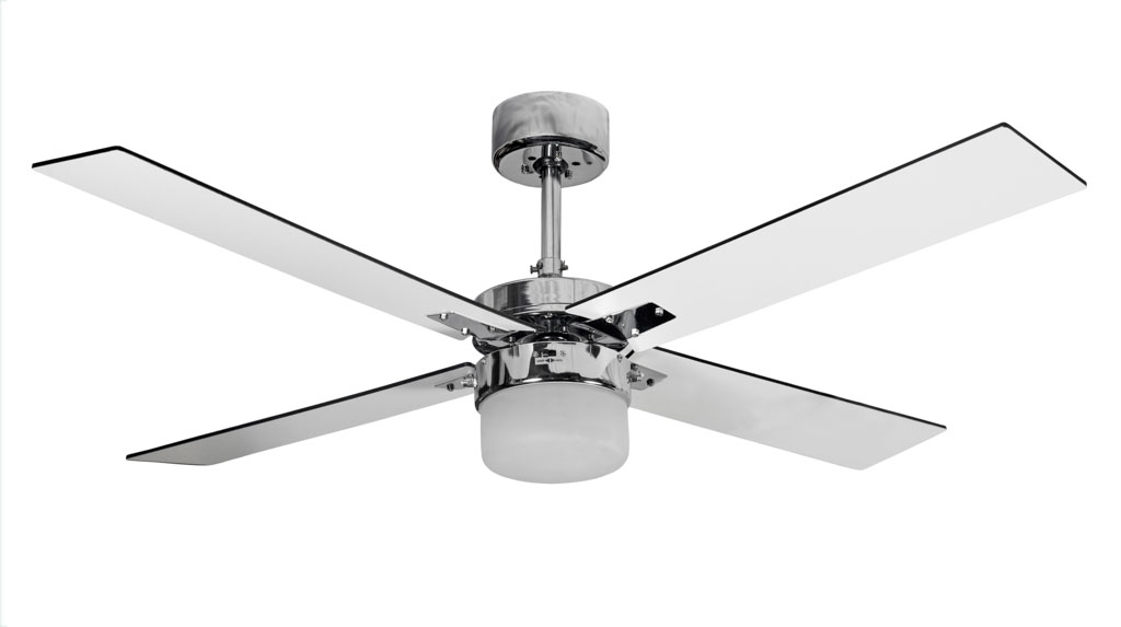Heller Stella Review Ceiling Fan Choice - Mercator 120cm Brushed Chrome Glendale Ceiling Fan With Light And Remote