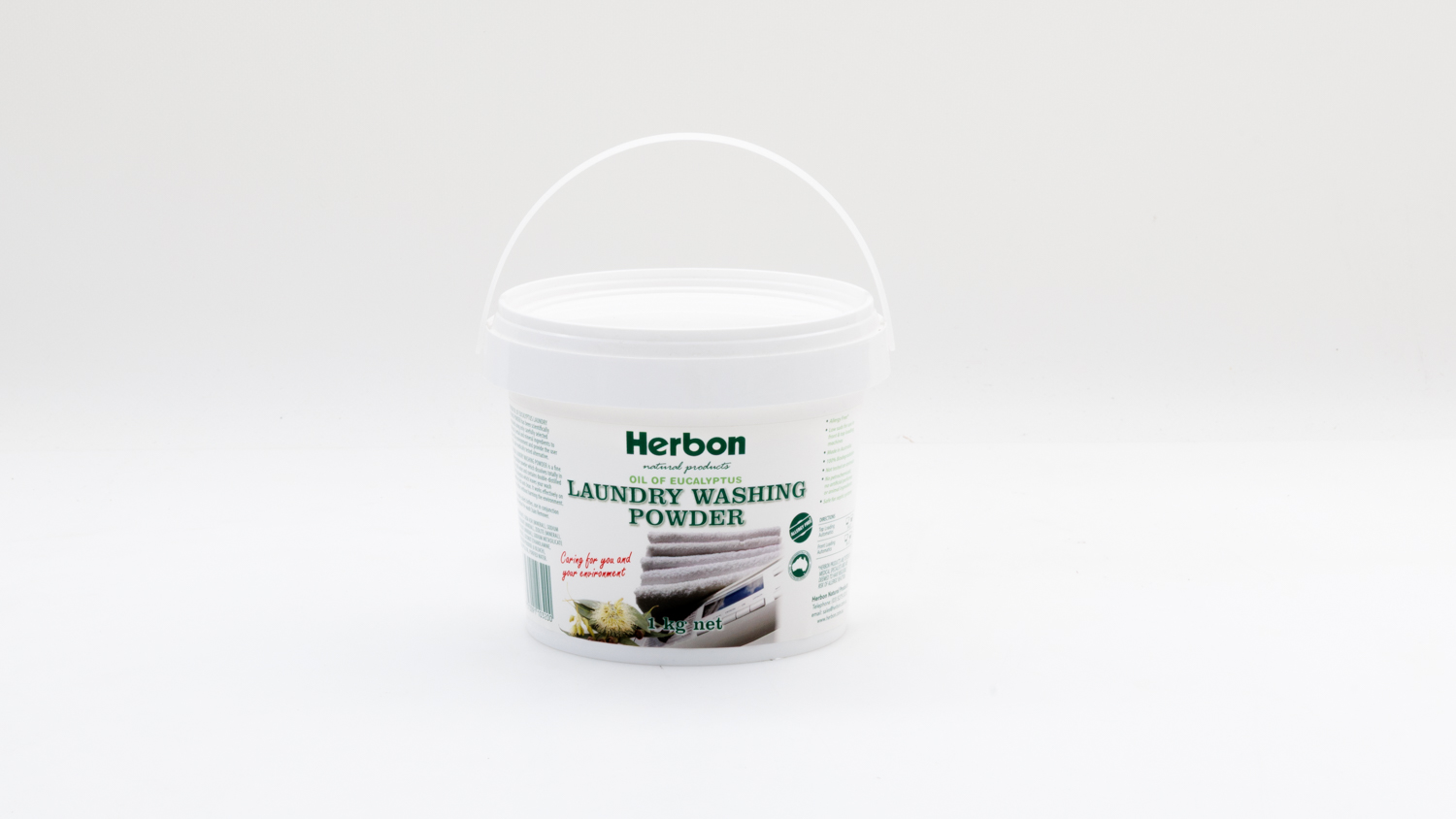 Herbon Natural Products Laundry Washing Powder Oil of Eucalyptus Front Loader