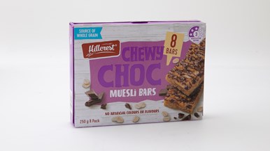 Hillcrest (Aldi) Chewy Choc Squiggle Muesli Bars