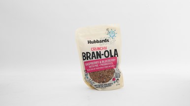 Hubbards Crunchy Bran-ola Raspberry & Blueberry with Pre + Probiotics