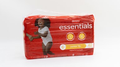 Huggies Essentials Size 6 Junior Nappies