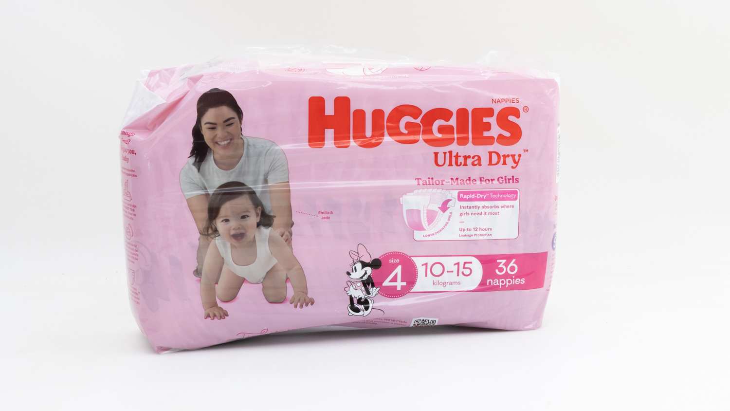 Huggies Ultra Dry Nappies for Girls Size 4 carousel image