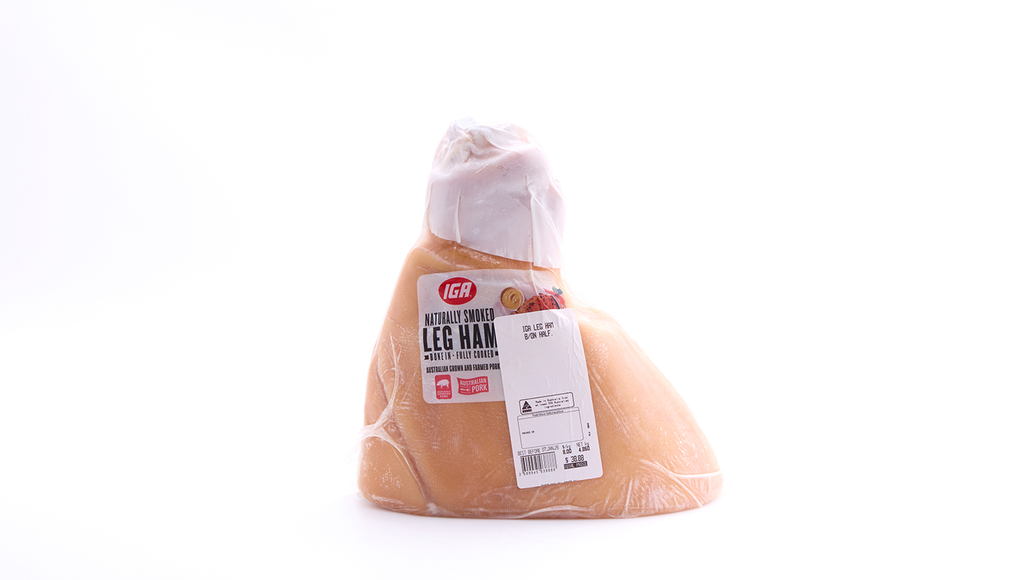 IGA Naturally Smoked Leg Ham Bone In Fully Cooked