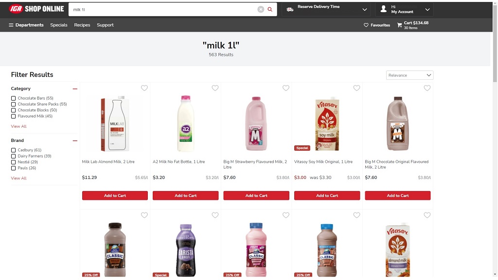 IGA Shop online