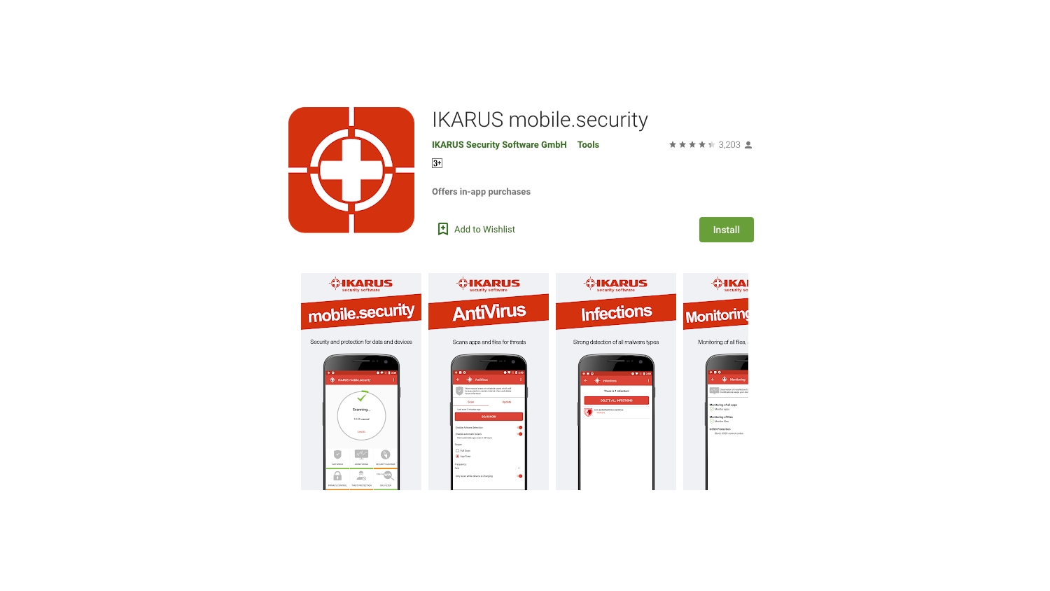 IKARUS mobile security, Software