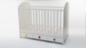 GONATT Crib with drawer, white, 271/2x52 - IKEA