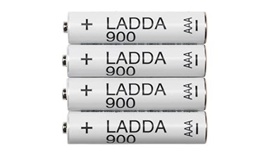 LADDA Pile rechargeable, HR03 AAA 1,2V, 750 mAh - IKEA