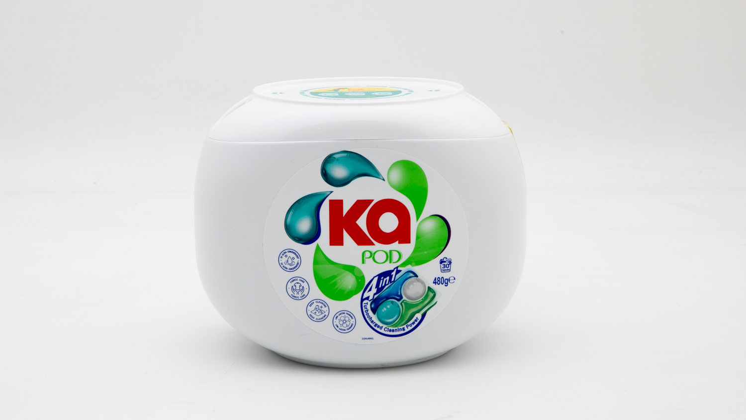 Ka Pod 4 in 1 Turbocharged Cleaning Power 30 Capsules 480g Front Loader